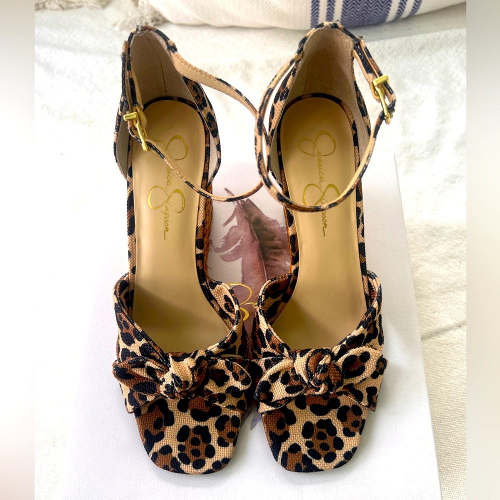 Jessica Simpson Leopard Wedge Sandals